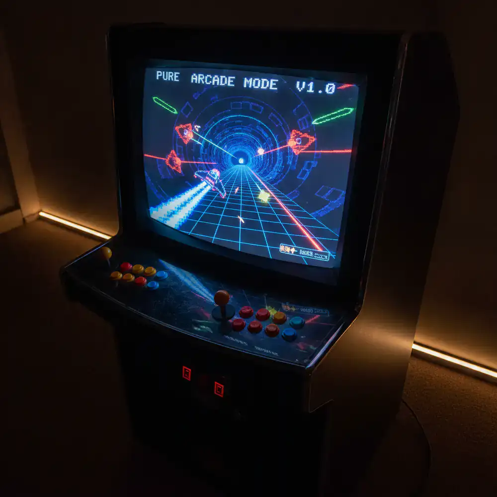 Screenshot of the version 1.0 pure arcade mode gameplay